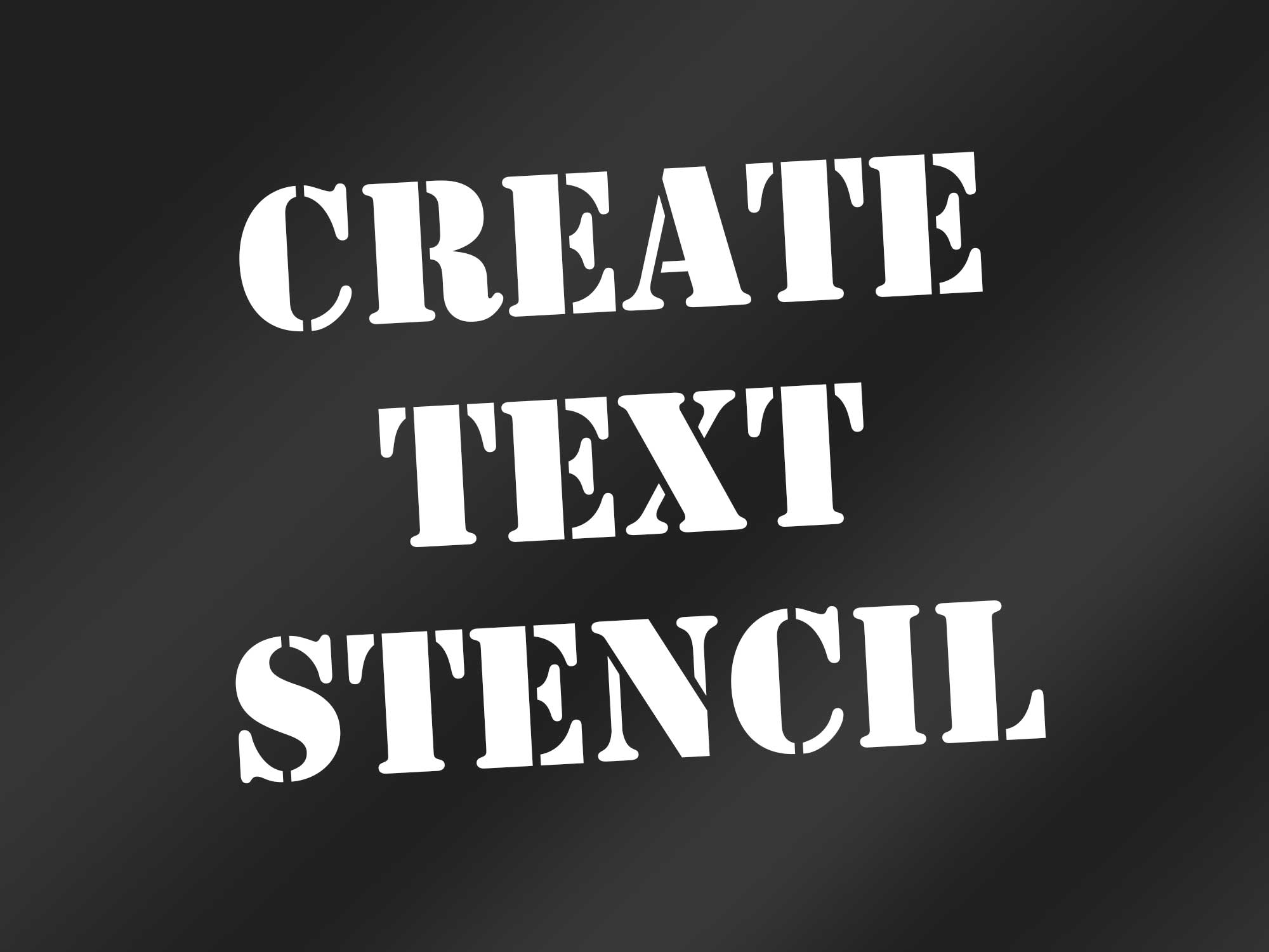create text stencil